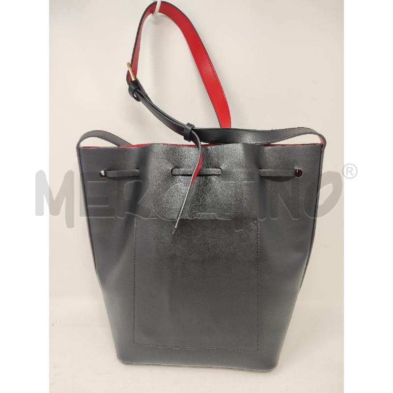 BORSA DONNA EVEN & EDO SECCHIELLO PELLE NERO INTERNO ROSSO | Mercatino dell'Usato Vinci - fraz. sovigliana 2