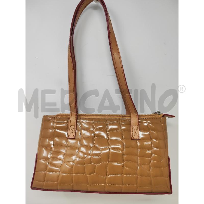 BORSA DONNA GATTINONI PELLE BEIGE BORDINO ROSSO | Mercatino dell'Usato Vinci - fraz. sovigliana 2