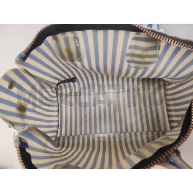 BORSA DONNA GUM RIGHE BLU MANICI UN PO INGIALLITI | Mercatino dell'Usato Vinci - fraz. sovigliana 4