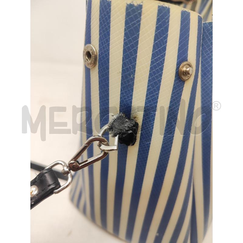 BORSA DONNA GUM RIGHE BLU MANICI UN PO INGIALLITI | Mercatino dell'Usato Vinci - fraz. sovigliana 5