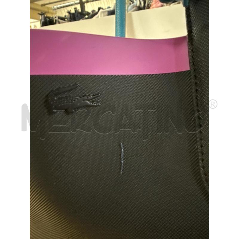 BORSA DONNA LACOSTE NERA BORDO ROSA INTERNO TURCHESE | Mercatino dell'Usato Vinci - fraz. sovigliana 3