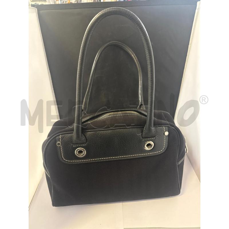 BORSA DONNA LACOSTE TESSUTO NERA INSERTI PELLE  | Mercatino dell'Usato Vinci - fraz. sovigliana 3