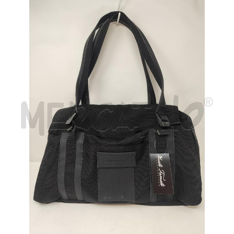 BORSA DONNA MANDARINA TESSUTO NERA  | Mercatino dell'Usato Vinci - fraz. sovigliana 1