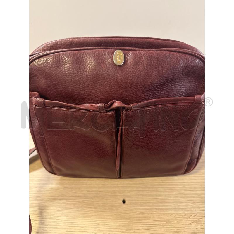 BORSA DONNA MUST DE CARTIER PELLE BORDEAUX DA RISISTEMARE | Mercatino dell'Usato Vinci - fraz. sovigliana 1
