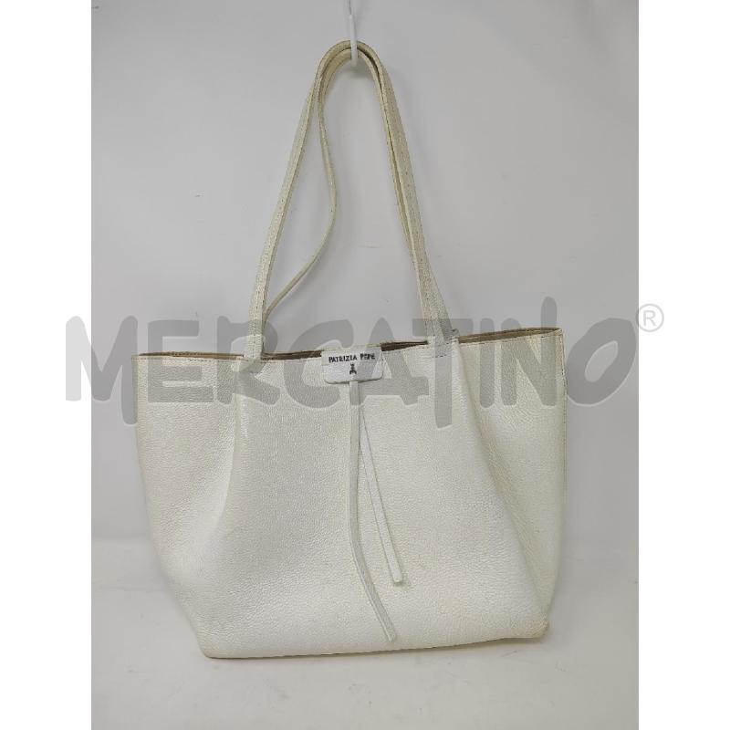 BORSA DONNA PATRIZIA PEPE PELLE BIANCA 2 MANICI | Mercatino dell'Usato Vinci - fraz. sovigliana 1