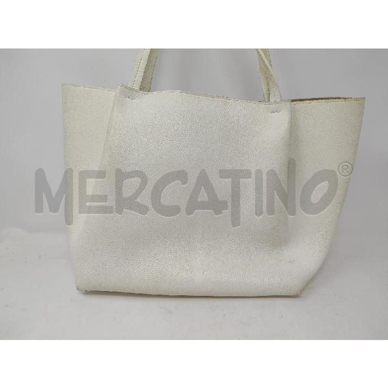 BORSA DONNA PATRIZIA PEPE PELLE BIANCA 2 MANICI | Mercatino dell'Usato Vinci - fraz. sovigliana 4