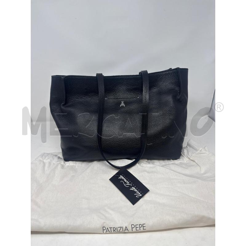 BORSA DONNA PATRIZIA PEPE PELLE NERA 2 MANICI LUNGHI | Mercatino dell'Usato Vinci - fraz. sovigliana 1
