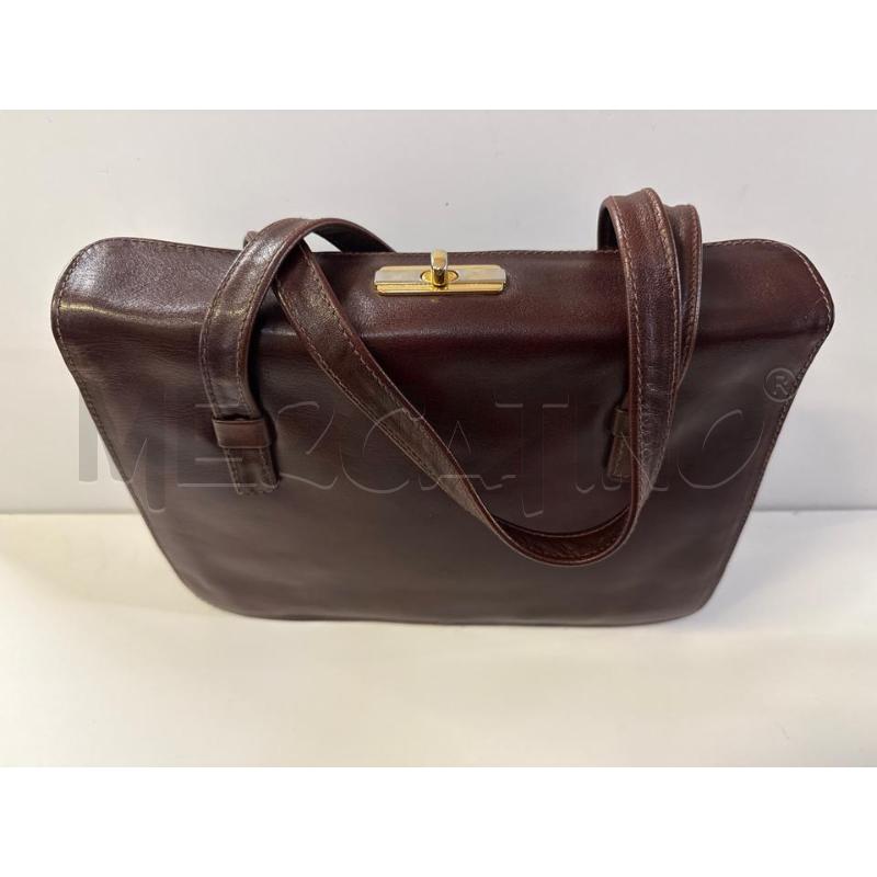 BORSA DONNA PELLE FIASCHI MARRONE 2 MANICI | Mercatino dell'Usato Vinci - fraz. sovigliana 1