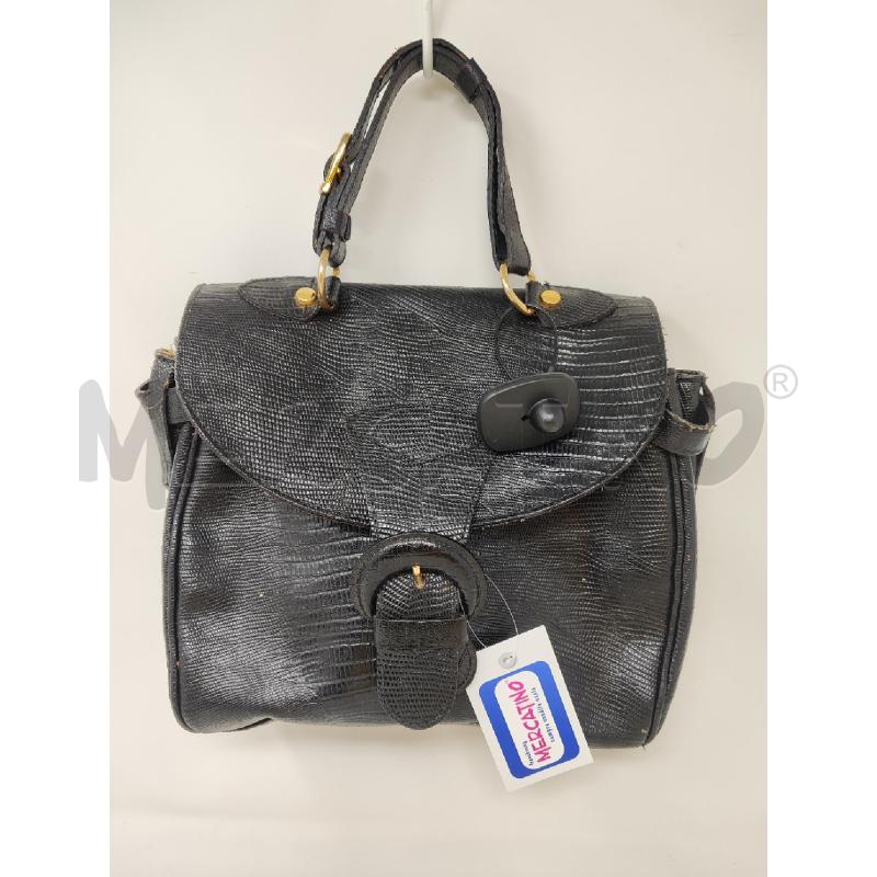 BORSA DONNA PELLE NERA A MANO PATTA FIBBIA  | Mercatino dell'Usato Vinci - fraz. sovigliana 1