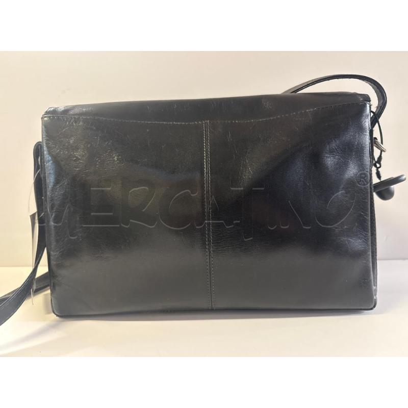 BORSA DONNA PELLE NERA PATTA QUADRETTINI | Mercatino dell'Usato Vinci - fraz. sovigliana 2