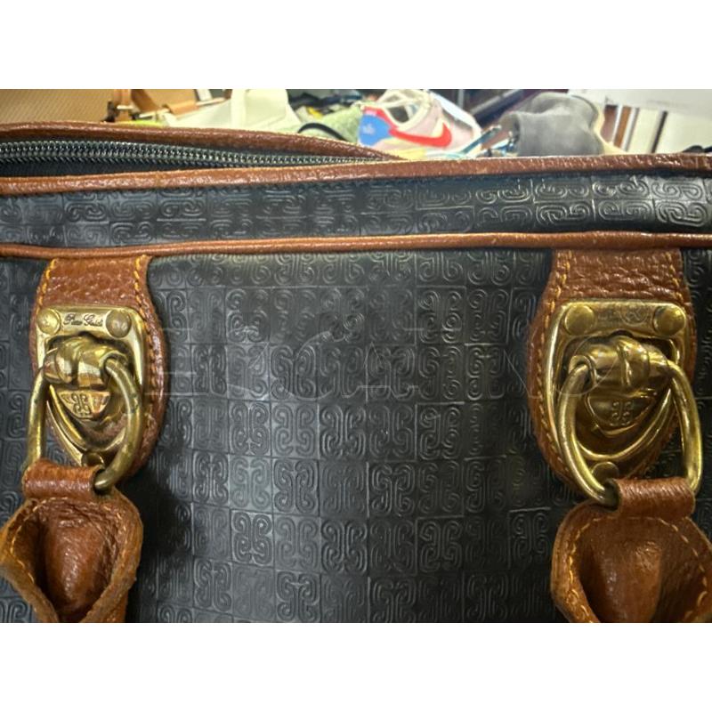 BORSA DONNA PIERO GUIDI BAULETTO NERO INSERTI CUOIO  | Mercatino dell'Usato Vinci - fraz. sovigliana 3