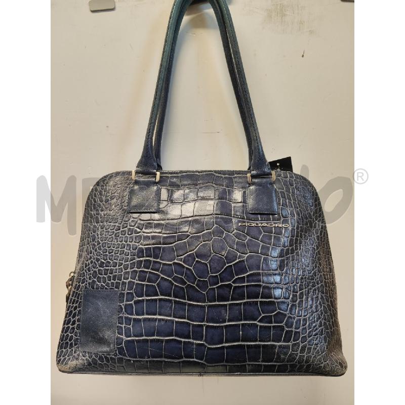 BORSA DONNA PIQUADRO PELLE BLU  | Mercatino dell'Usato Vinci - fraz. sovigliana 1