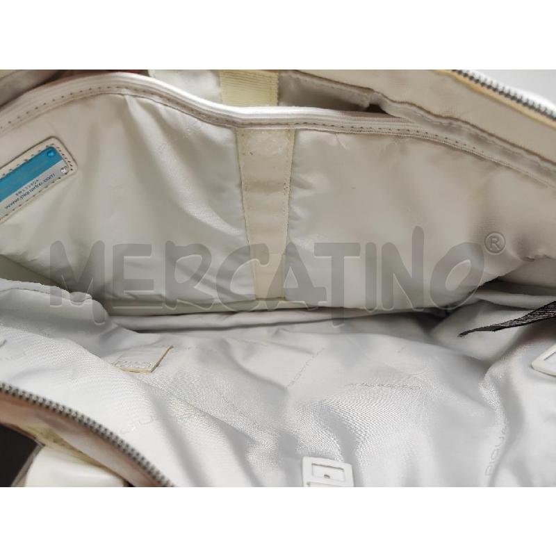 BORSA DONNA PIQUADRO TESSUTO BIANCO  | Mercatino dell'Usato Vinci - fraz. sovigliana 4