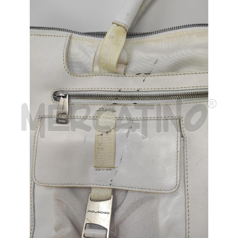 BORSA DONNA PIQUADRO TESSUTO BIANCO  | Mercatino dell'Usato Vinci - fraz. sovigliana 5