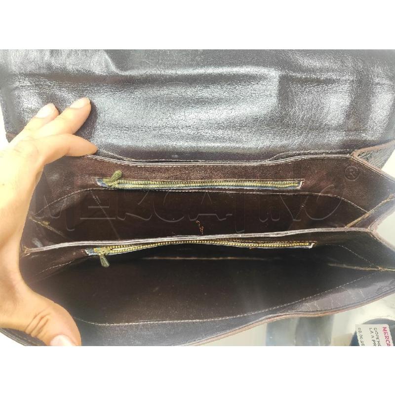 BORSA DONNA PITONE MARRONE 3 SCOMPARTI CHIUSURA VITE | Mercatino dell'Usato Vinci - fraz. sovigliana 3