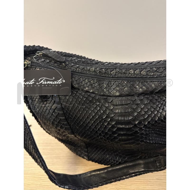 BORSA DONNA PITONE NERA 2 ZIP STONDATA  | Mercatino dell'Usato Vinci - fraz. sovigliana 2