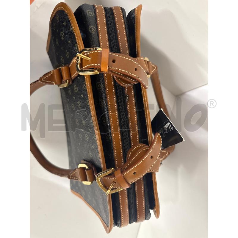 BORSA DONNA POLLINI NERA INSERTI CUOIO 2 MANICI BAULETTO | Mercatino dell'Usato Vinci - fraz. sovigliana 2