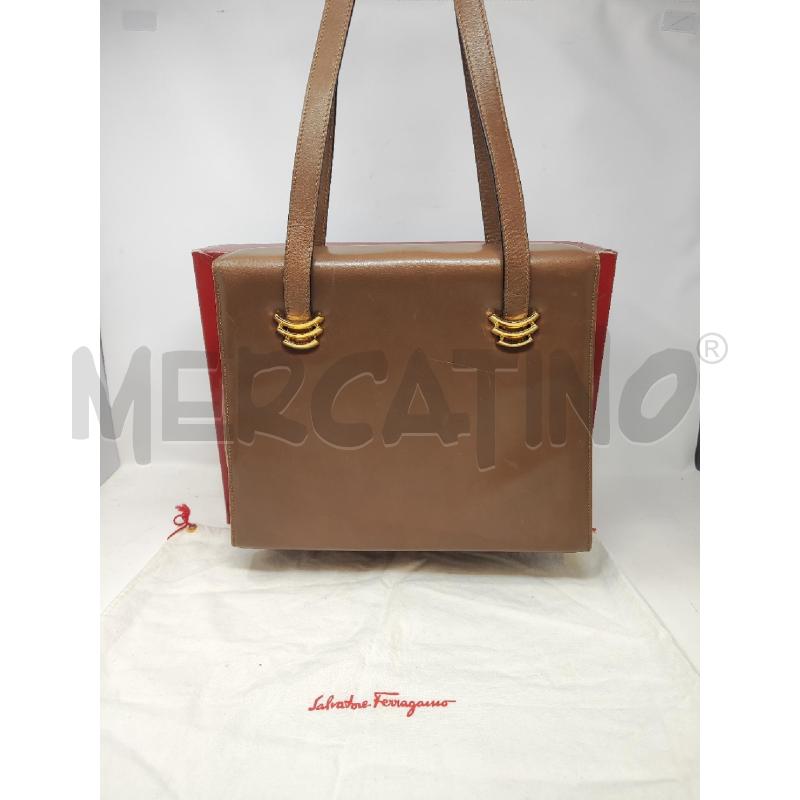 BORSA DONNA SALVATORE FERRAGAMO PELLE BEIGE  | Mercatino dell'Usato Vinci - fraz. sovigliana 1