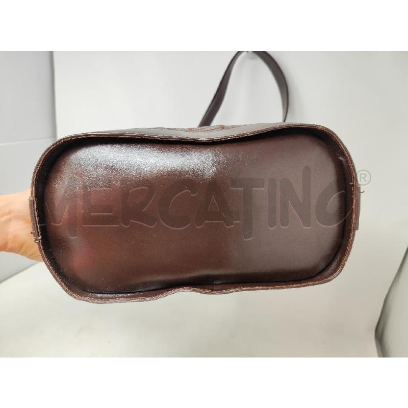 BORSA DONNA SECCHIELLO # PELLE MARRONE QUADRETTINI | Mercatino dell'Usato Vinci - fraz. sovigliana 3