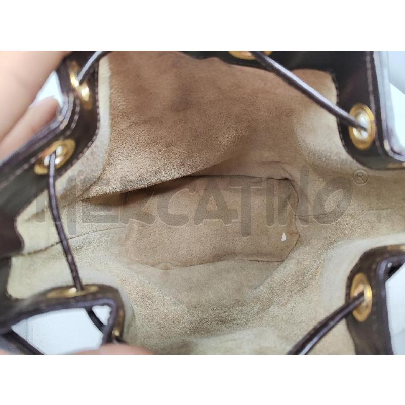 BORSA DONNA SECCHIELLO # PELLE MARRONE QUADRETTINI | Mercatino dell'Usato Vinci - fraz. sovigliana 4