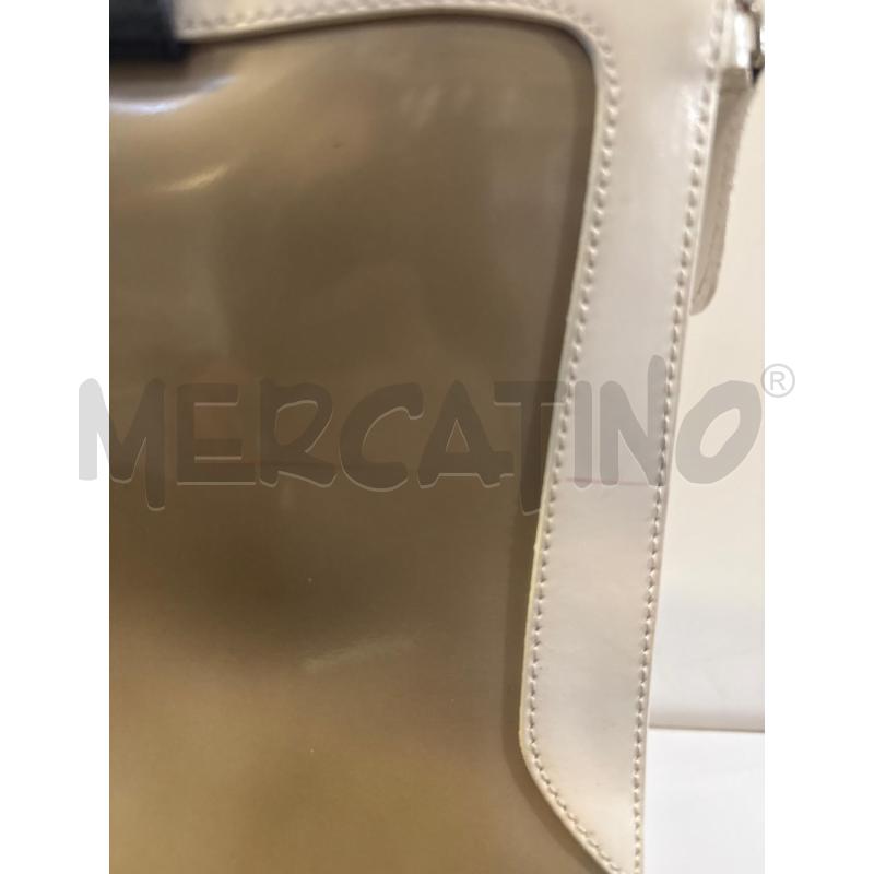 BORSA DONNA TOSCA BLU PELLE BEIGE PANNA MANICI NERI | Mercatino dell'Usato Vinci - fraz. sovigliana 4
