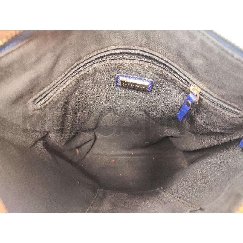 BORSA DONNA TRACOLLA COCCINELLE PELLE BLU  | Mercatino dell'Usato Vinci - fraz. sovigliana 5