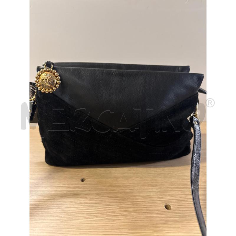 BORSA DONNA UNGARO PELLE NERA E SCAMOSCIATA  | Mercatino dell'Usato Vinci - fraz. sovigliana 2