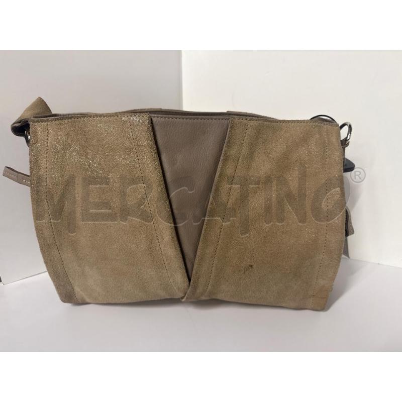 BORSA DONNA ZIPPO PELLE CIPRIA E SCAMOSCIATA  | Mercatino dell'Usato Vinci - fraz. sovigliana 1