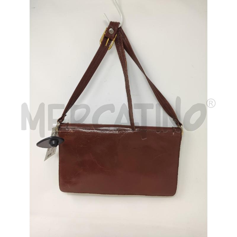 BORSA DONNA # BUSTA ANGOLI METALLO PELLE MARRONE  | Mercatino dell'Usato Vinci - fraz. sovigliana 4