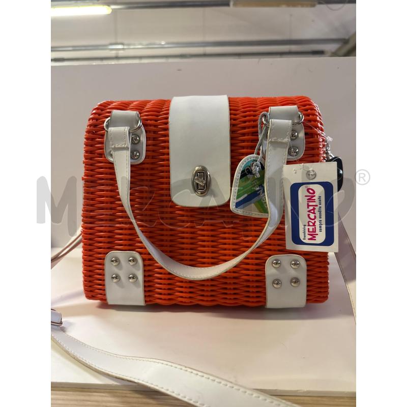 BORSA DONNA # CAFENOIR INTRECCIATA ARANCIO TRACOLLA BIANCA  | Mercatino dell'Usato Vinci - fraz. sovigliana 1