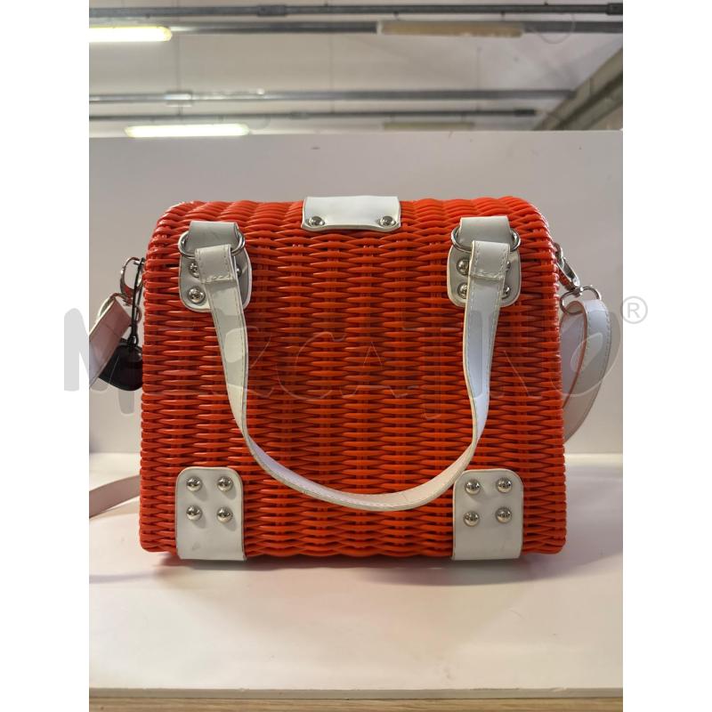 BORSA DONNA # CAFENOIR INTRECCIATA ARANCIO TRACOLLA BIANCA  | Mercatino dell'Usato Vinci - fraz. sovigliana 2