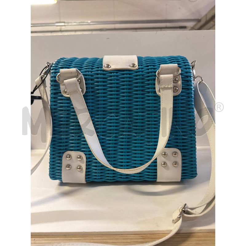 BORSA DONNA # CAFENOIR INTRECCIATA AZZURRA TRACOLLA BIANCA  | Mercatino dell'Usato Vinci - fraz. sovigliana 2