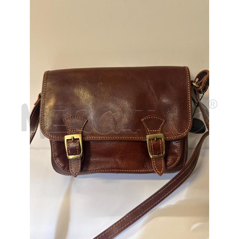 BORSA DONNA # CUOIO MARRONE PATTA CON 2 FIBBIE | Mercatino dell'Usato Vinci - fraz. sovigliana 1
