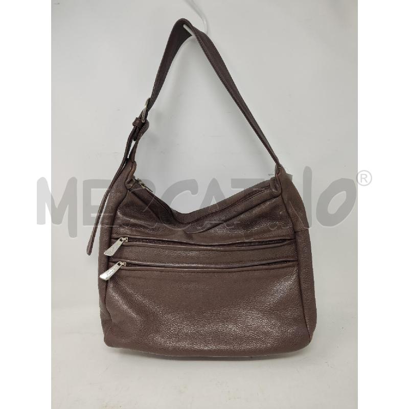 BORSA DONNA # JENNY PELLE MARRONE 4 ZIP | Mercatino dell'Usato Vinci - fraz. sovigliana 1
