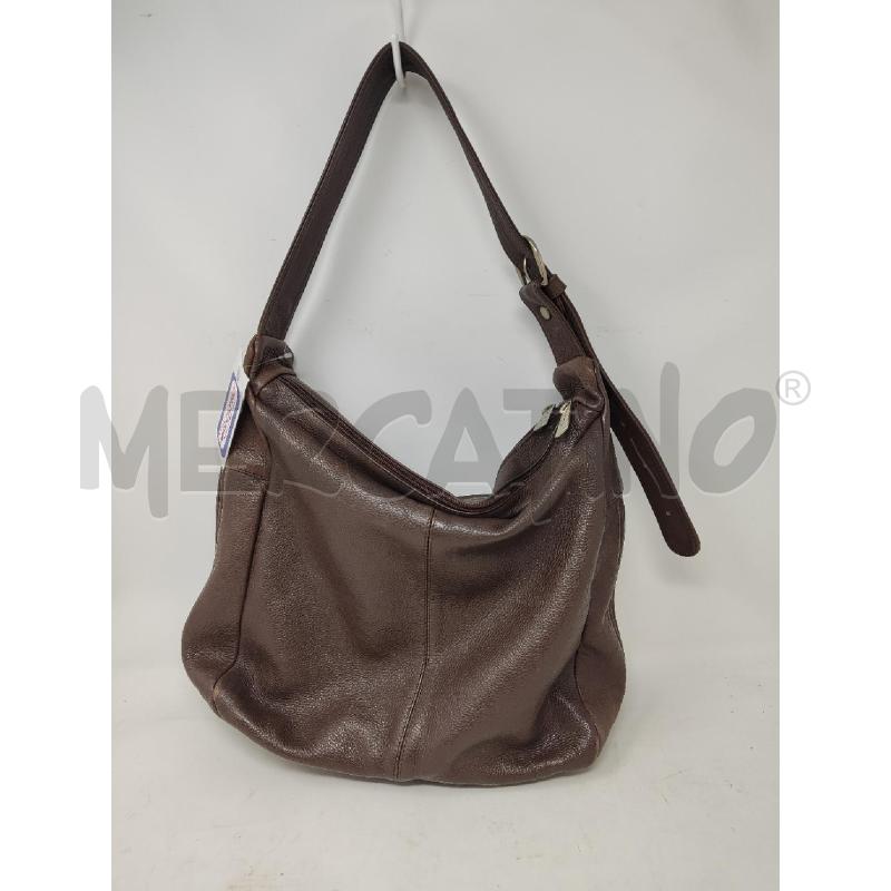 BORSA DONNA # JENNY PELLE MARRONE 4 ZIP | Mercatino dell'Usato Vinci - fraz. sovigliana 2