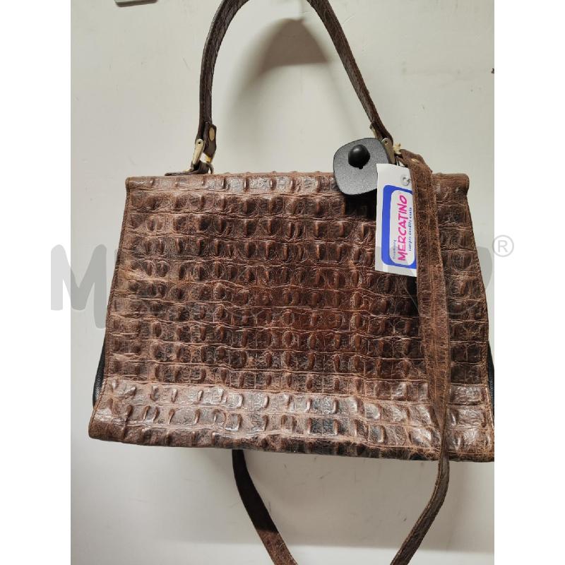 BORSA DONNA # PAOLA DEL LUNGO PELLE NERA PATTA COCCODRILLO | Mercatino dell'Usato Vinci - fraz. sovigliana 4