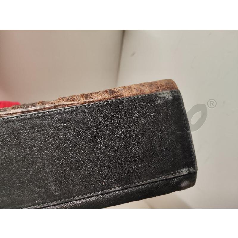 BORSA DONNA # PAOLA DEL LUNGO PELLE NERA PATTA COCCODRILLO | Mercatino dell'Usato Vinci - fraz. sovigliana 5