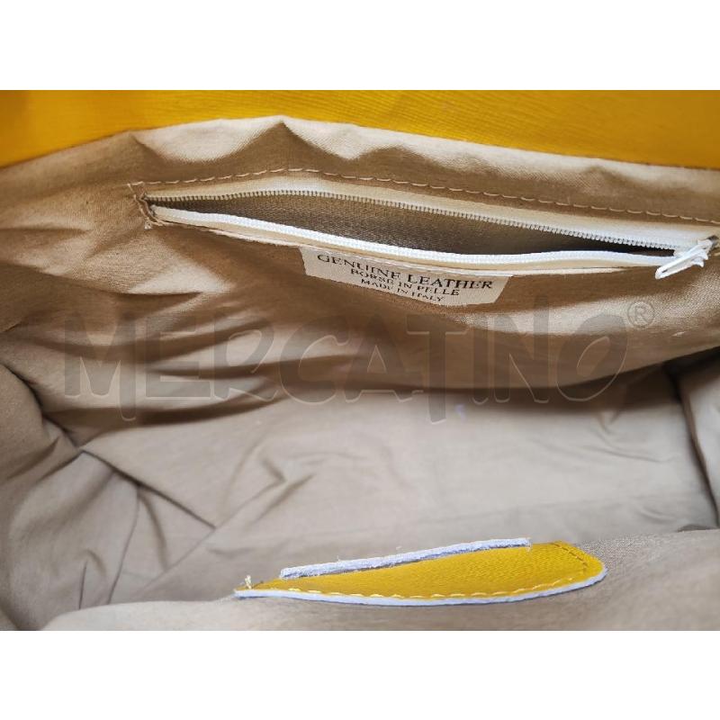 BORSA DONNA # PELLE GIALLA 2 MANICI | Mercatino dell'Usato Vinci - fraz. sovigliana 5