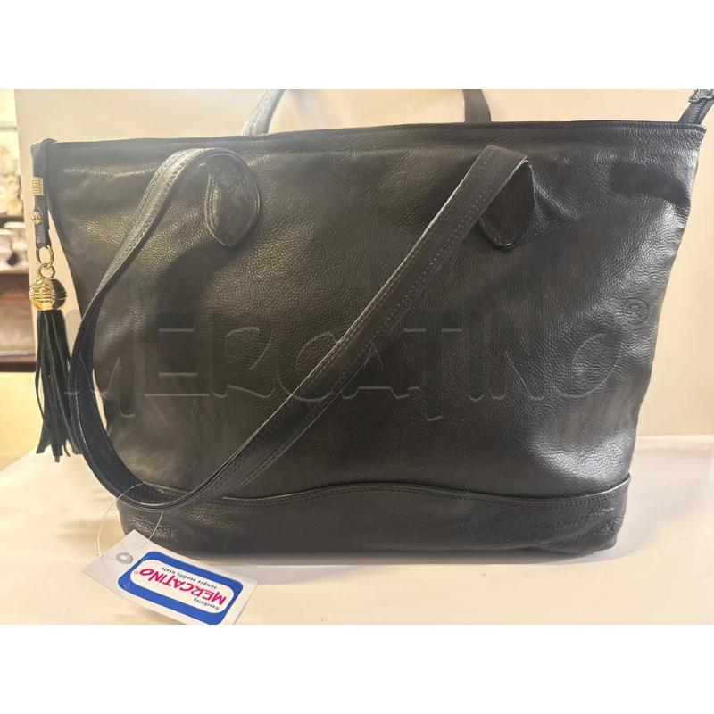 BORSA DONNA # PELLE GIUSTI NERA NAPPINA | Mercatino dell'Usato Vinci - fraz. sovigliana 2