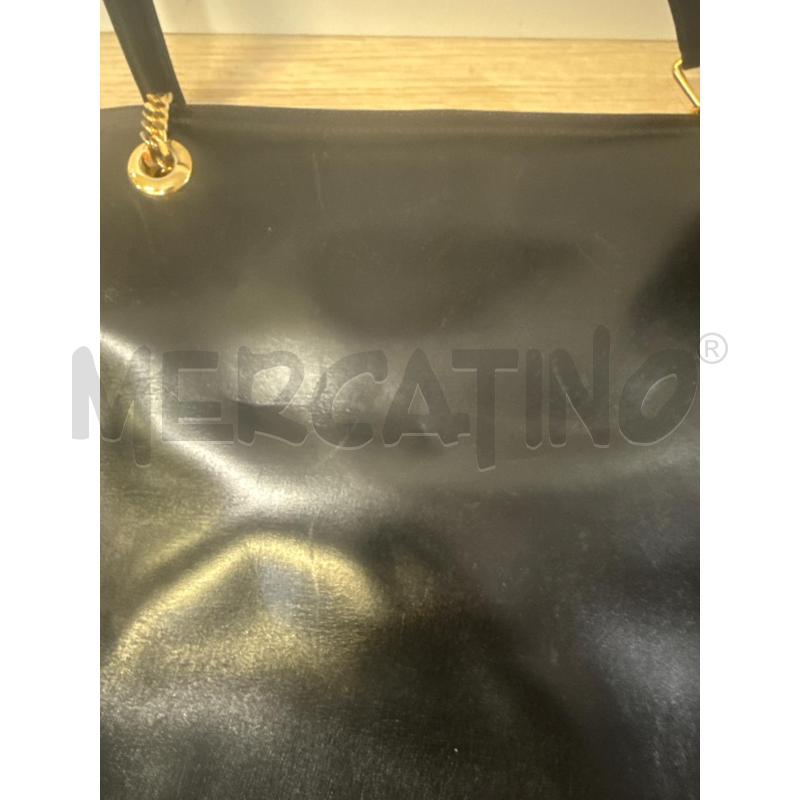 BORSA DONNA # PELLE NERA 2 MANICI INSERTI CATENA | Mercatino dell'Usato Vinci - fraz. sovigliana 3