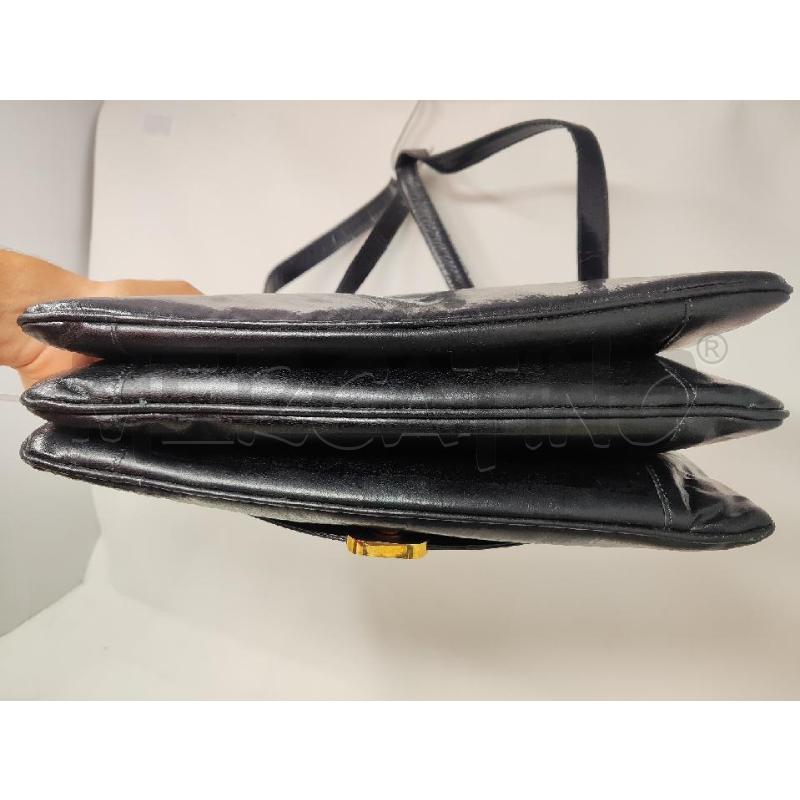 BORSA DONNA # PELLE NERA PATTA OVALE DORATO VINTAGE | Mercatino dell'Usato Vinci - fraz. sovigliana 3