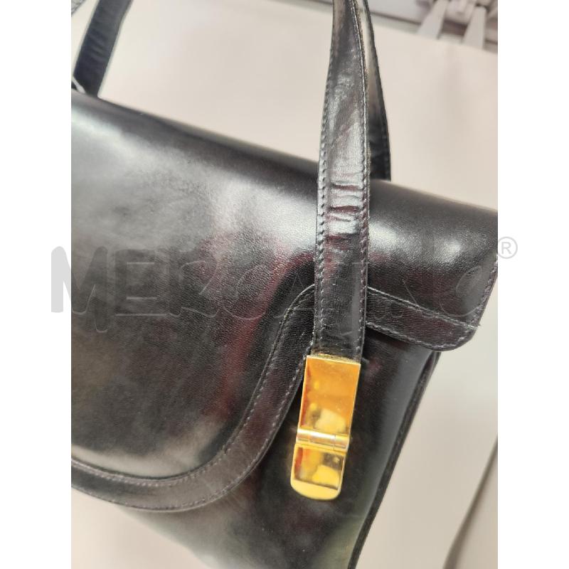 BORSA DONNA # PELLE NERA PATTA OVALE DORATO VINTAGE | Mercatino dell'Usato Vinci - fraz. sovigliana 5