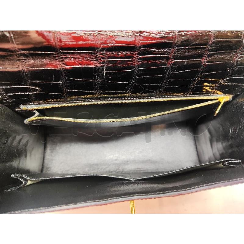 BORSA DONNA # PELLE NERA STAMPATA CHIUSURA A VITE CON LUCCHETTO | Mercatino dell'Usato Vinci - fraz. sovigliana 5