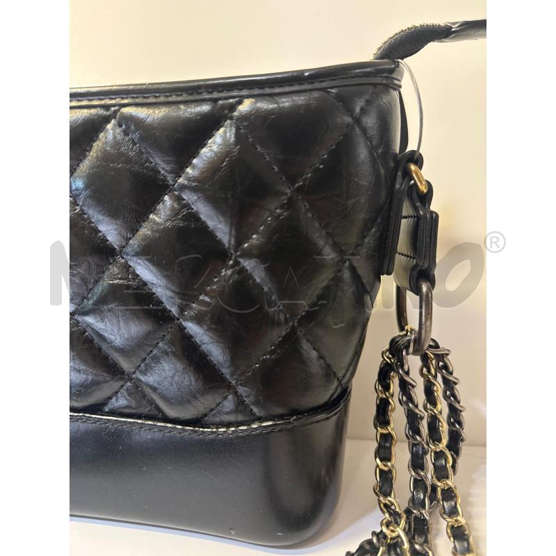 BORSA DONNA # PELLE TRAPUNTATA NERA FONDO OVALE | Mercatino dell'Usato Vinci - fraz. sovigliana 2