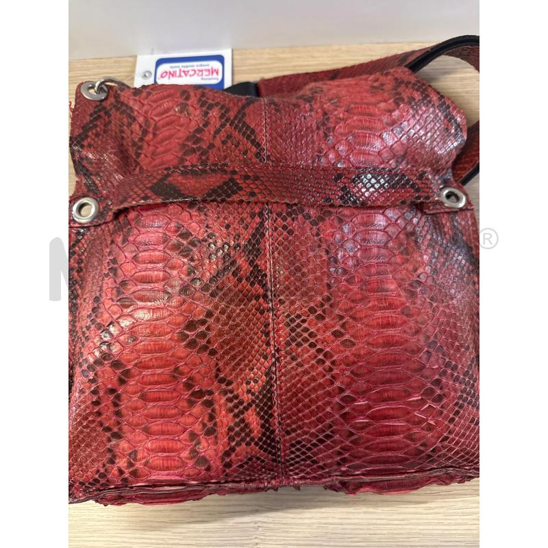 BORSA DONNA # TRACOLLA PITONE ROSA 3 ZIP | Mercatino dell'Usato Vinci - fraz. sovigliana 3