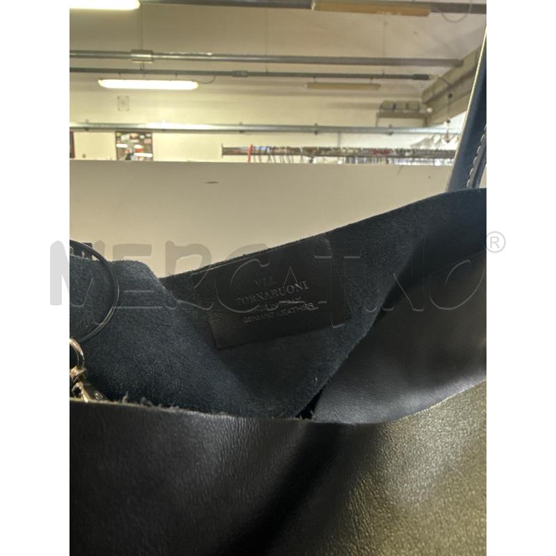 BORSA DONNA # VIA TORNABUONI PELLE NERA CUCITURE BIANCHE | Mercatino dell'Usato Vinci - fraz. sovigliana 2