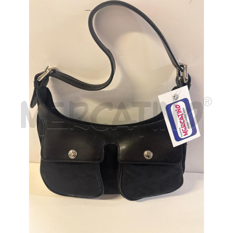 BORSETTA DONNA DKNY TESSUTO E INSERTI PELLE NERA STONDATA | Mercatino dell'Usato Vinci - fraz. sovigliana 1