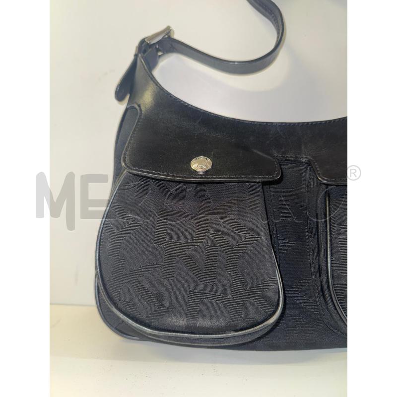 BORSETTA DONNA DKNY TESSUTO E INSERTI PELLE NERA STONDATA | Mercatino dell'Usato Vinci - fraz. sovigliana 2