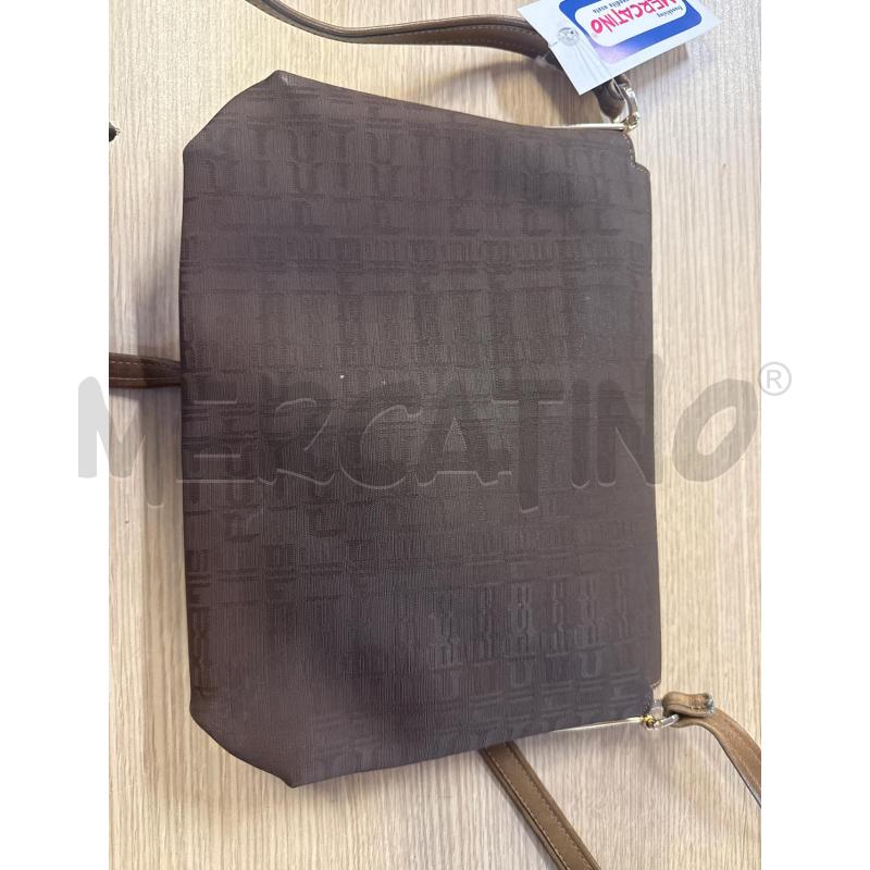 BORSETTA DONNA # CESARE PICCINI TESSUTO MARRONE BORDINO METALLO  | Mercatino dell'Usato Vinci - fraz. sovigliana 2