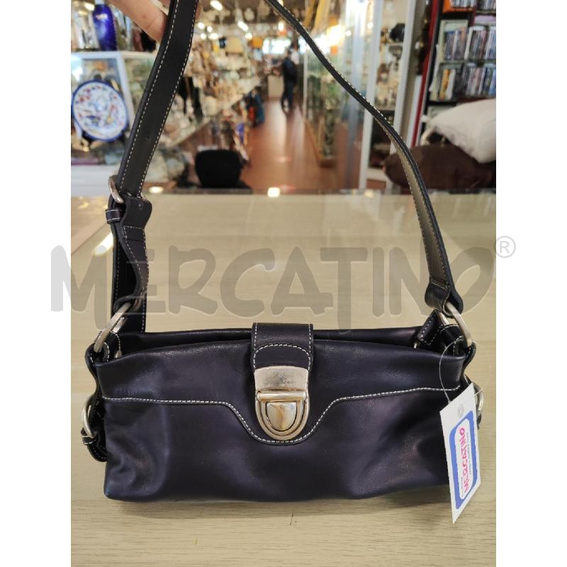 BORSETTA DONNA # TREMP PELLE BLU CHIUSURA A SCATTO | Mercatino dell'Usato Vinci - fraz. sovigliana 1